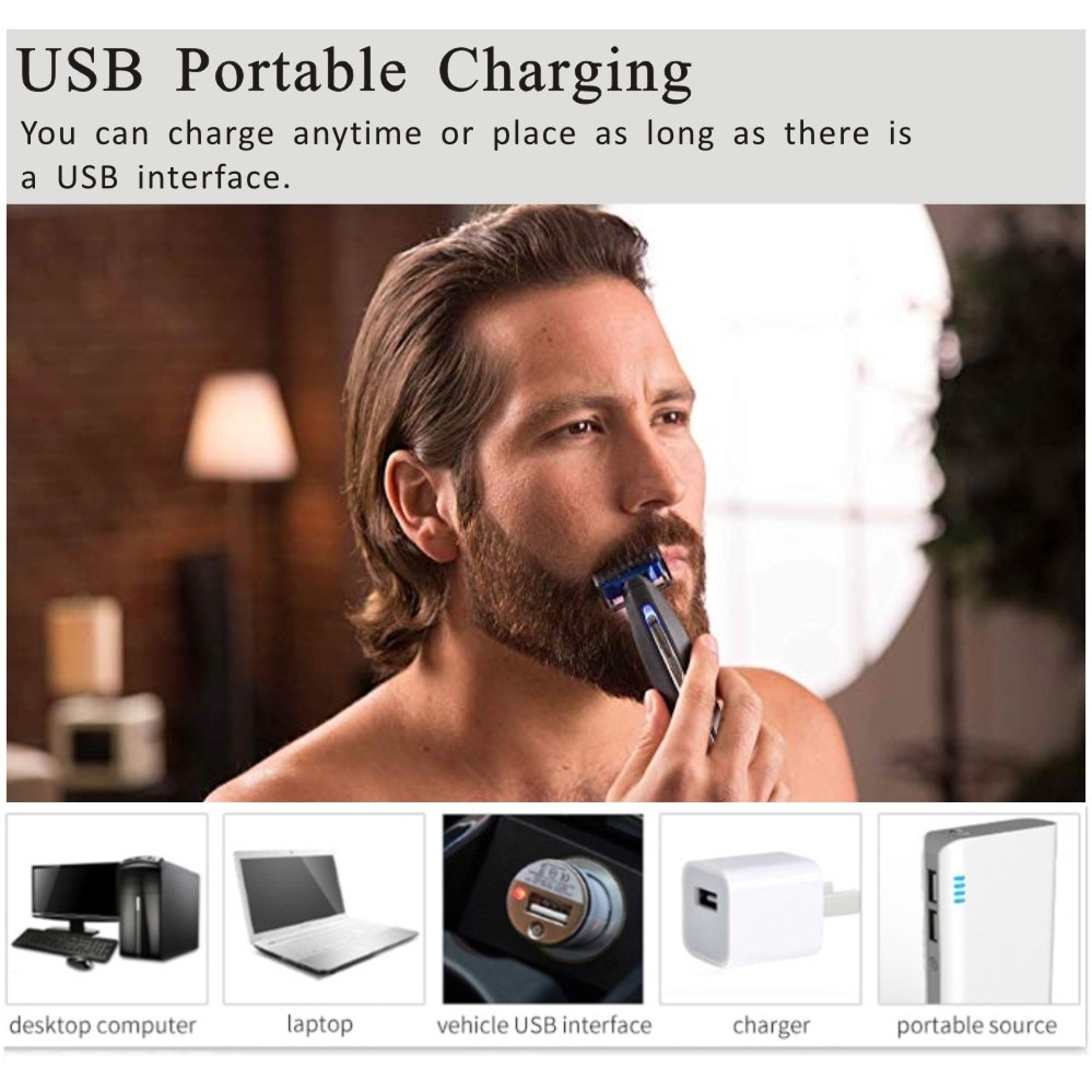 Razor USB Rechargeable Men Washable Rechargeable Electric Shaver Electric Shaving Beard Trimer Machine