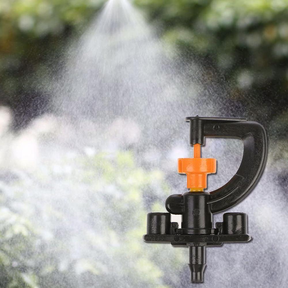 10PCS 360 Degree Rotating Sprinkler Nozzle Greenhouse 1/4 Sprinkler Suspension Type nozzle hose Micro irrigation drip G Y9G0