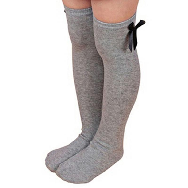 bébé vêtements d'été nouveaux enfants en bas âge filles grand arc genou haute longue doux coton bébé chaussettes nœud papillon 100% coton chaussettes: style4