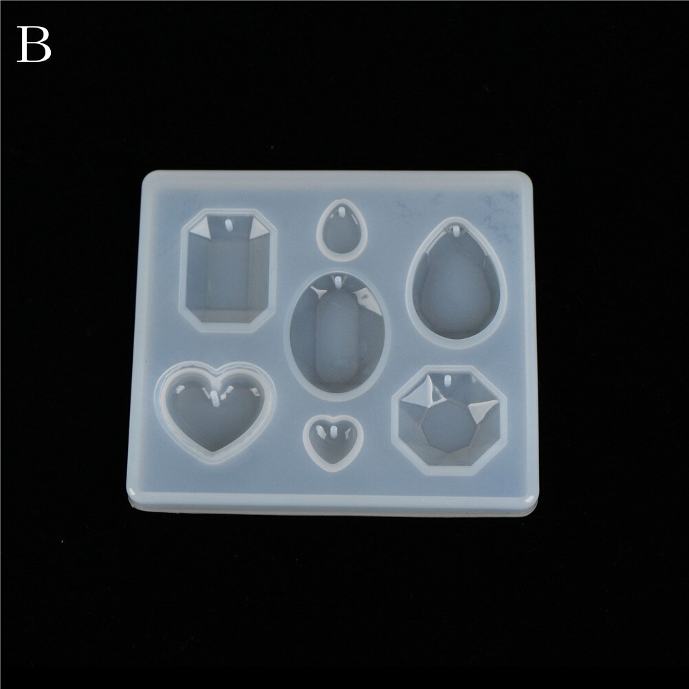Faceted Runde Platz Orgonite Harz Anhänger Form Kristalle Steine Orgon Silikon Harz Form Keychain Schmuck Machen Werkzeug: 18