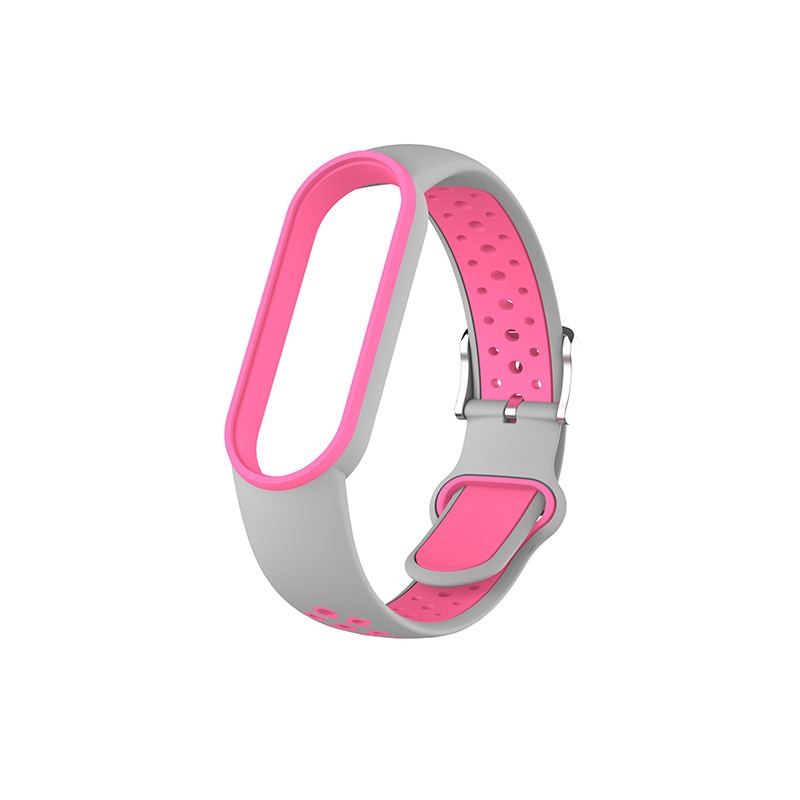 Para Xiaomi Mi Band 7/6/5/4/3 Correa de doble Color pulsera de silicona reemplazo para Xiaomi Band 4 MiBand 5 6 correas: 20 / Caqui