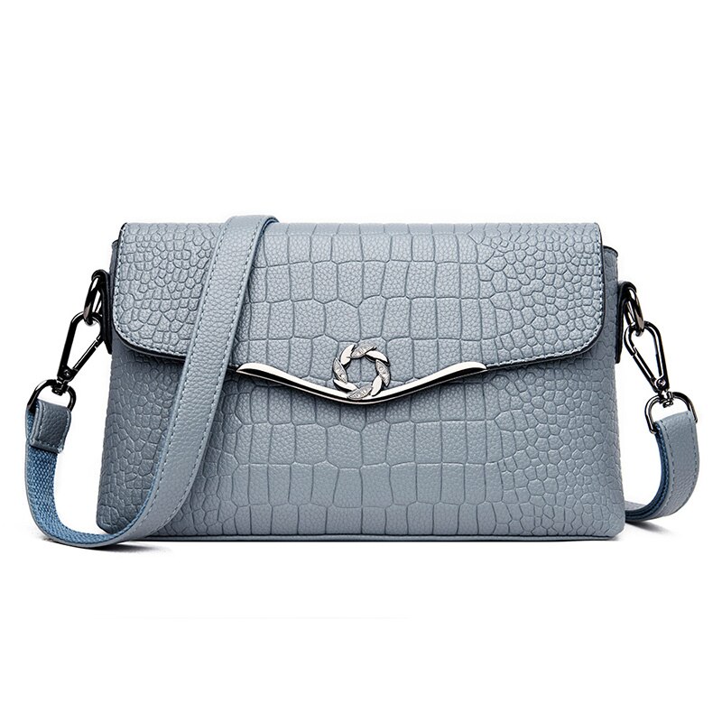 Oude Tang Vintage Tassen Voor Vrouwen Zachte Pu Lederen Luxe Handtassen Vrouwen Tassen Vrouwelijke Messenger Schoudertassen Flap sac: Lake Blue