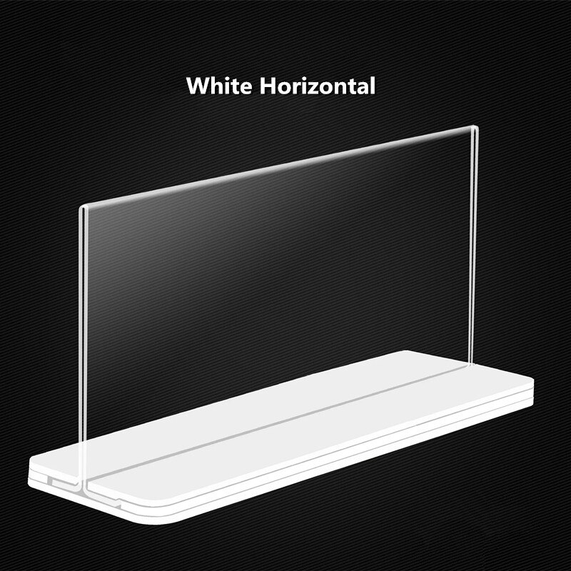 Support de Menu de Table en acrylique A5, cadre d&#39;affichage de Photo en papier, panneau publicitaire pour Restaurant hôtel: White Horizontal