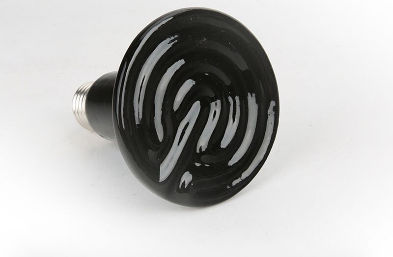 Ampoule de lampe chauffante pour couveuse | 75mm 25W/50W/70W/100W/150W/200W, supérieure, infrarouge noir, émetteur de lumière thermique, ampoule pour couveuse de Pet 220V E27