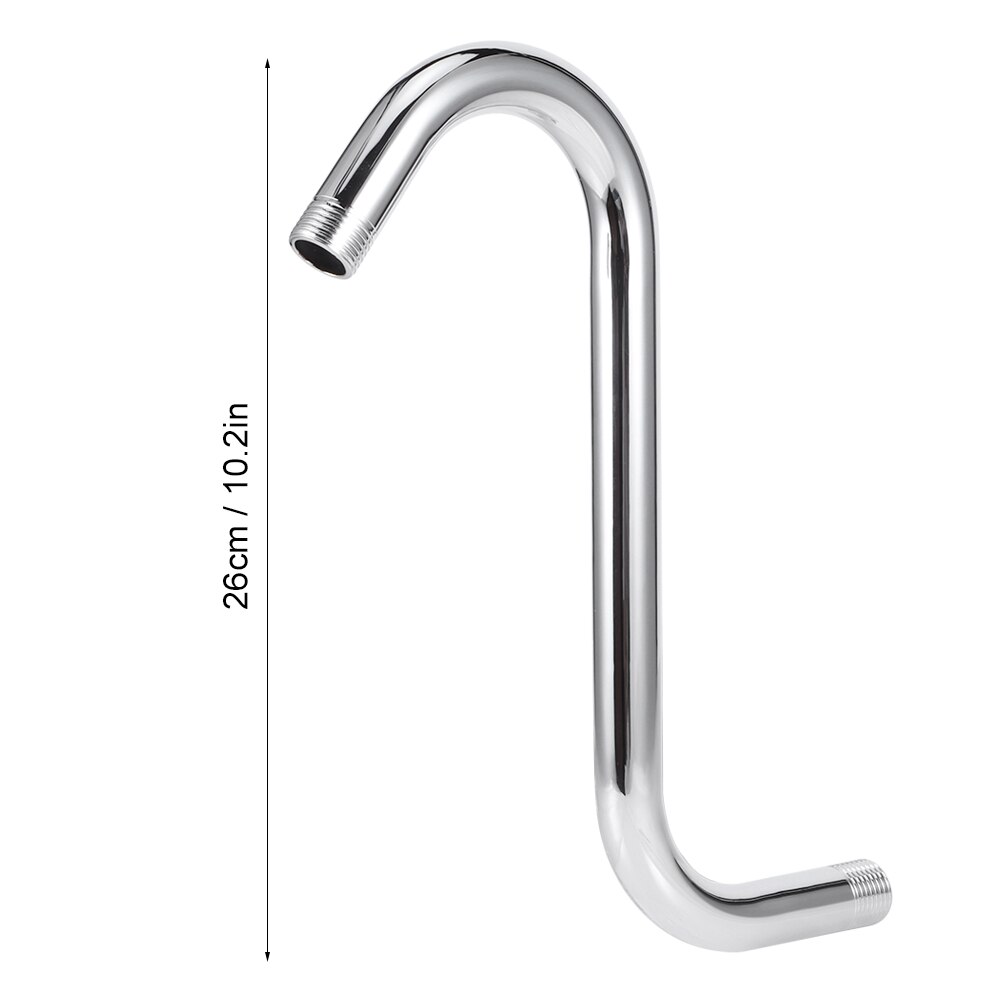 Electroplate Stainless Steel Shower Arm Bracket Bathroom Accessories 26cm High Extension Shower Head Shower Arm