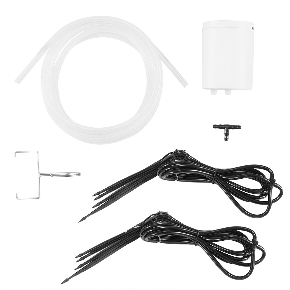Kit de riego por goteo automático para el hogar, sistema rociador con controlador para bonsái de jardín, uso interior: 8 Heads Dripping