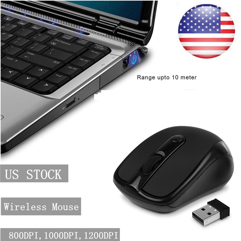 POWSTRO Mini Small USB Wireless Mouse Optical 1000 DPI Wireless Mice With USB Dongle for Tablet Laptop Notebook PC
