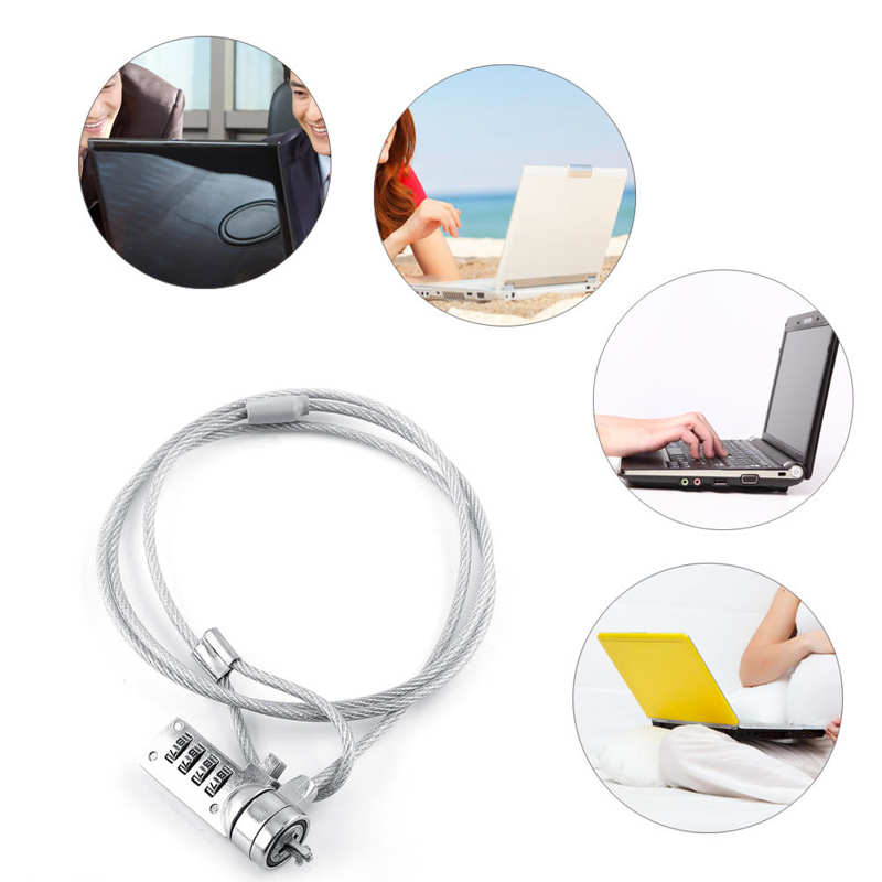 cerradura inteligente Laptop Combination Security Lock Cable Chain Theft Deterrent 4 Digit Password For Notebook PC smart lock