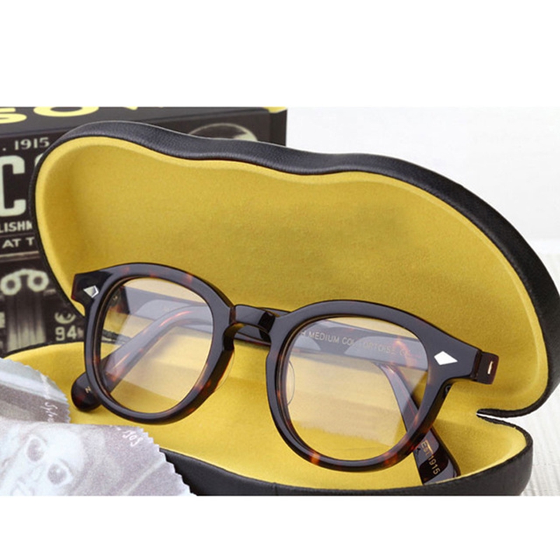 Johnny Depp Lemtosh Brillengestell Herren Damen Luxusmarke Jahrgang Computerbrille Acetat Brillengestell Transparente Linsenbox