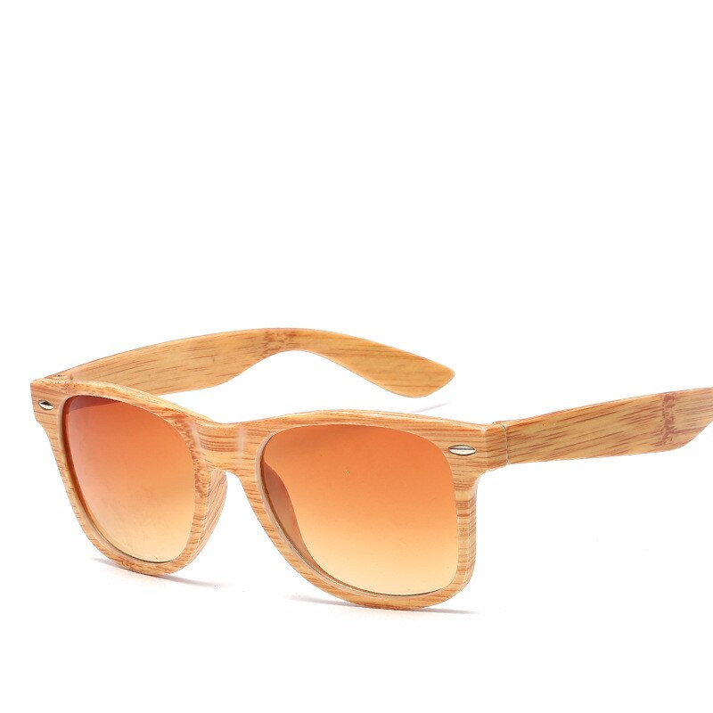 1pc Unisex Vintage Bamboe Zonnebril Mannen Retro Hout Zonnebril Vrouwen Reizen Rijden Bril Zonnebril UV400: Oranje