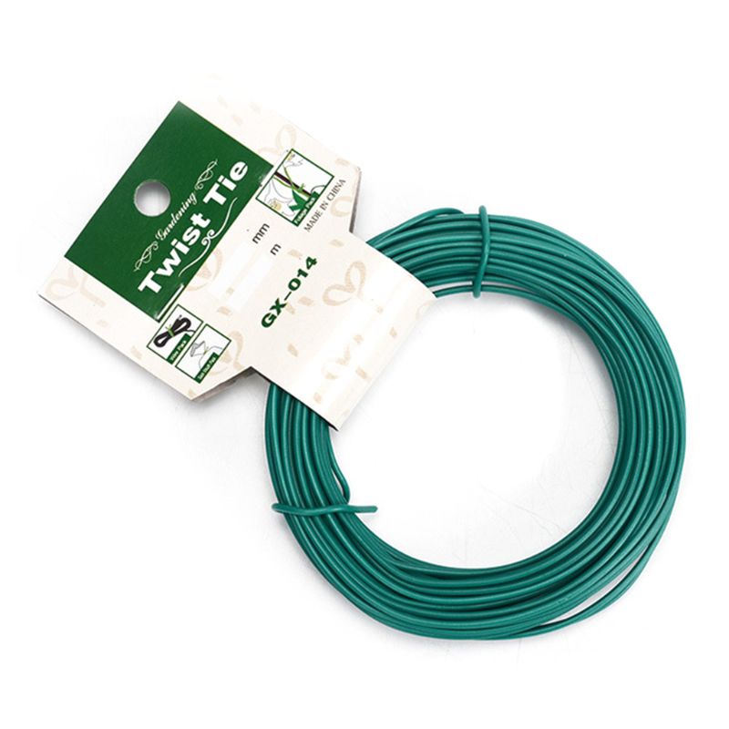 15m Plant Twist Tie Garden Wire Green Coated String DIY For Garden Training Support Strap Bonsai Outlet Cable