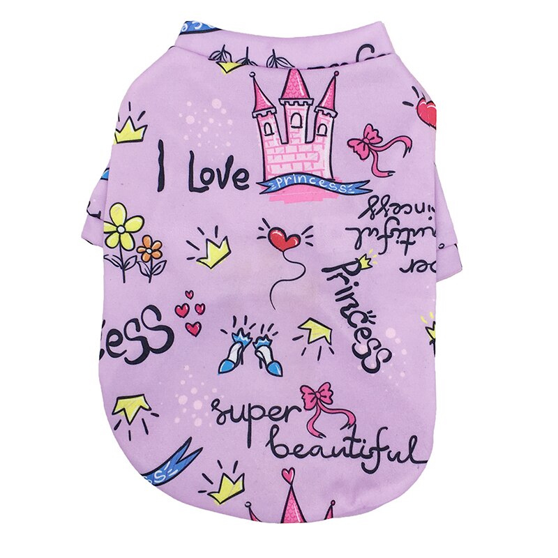 Cappotto con cappuccio per cani di piccola taglia con stampa carina cappotto per animali domestici caldo invernale per chihuahua Shih Tzu felpa cucciolo gatto Maglione cani animali domestici abbigliamento: Viola / XS