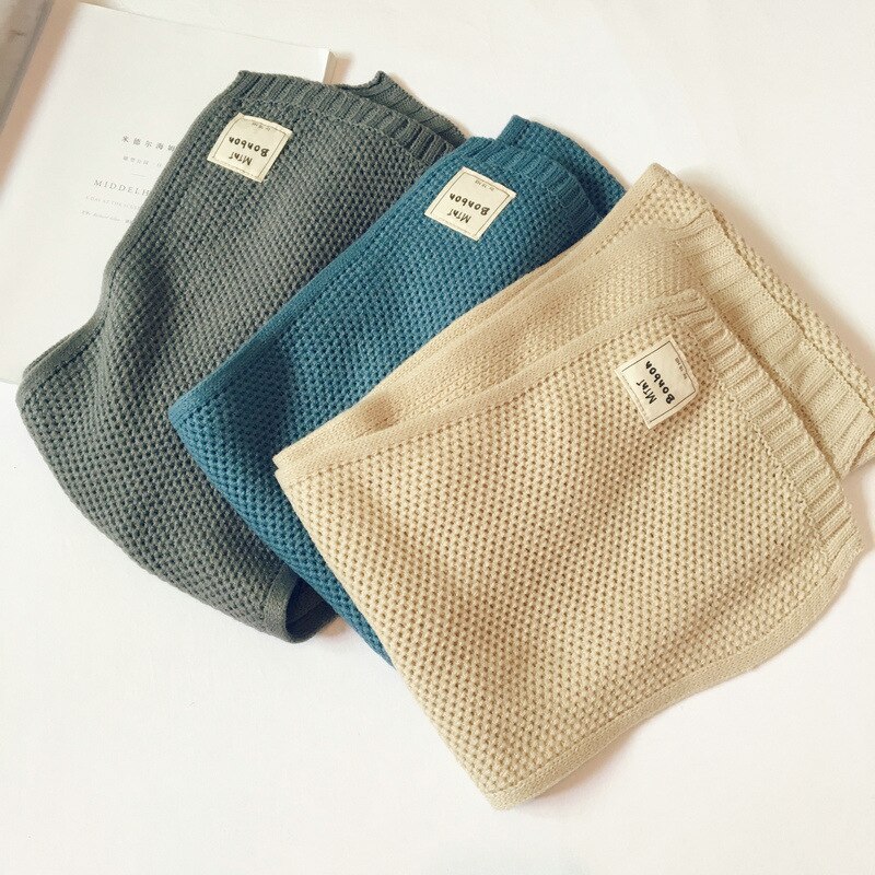 Japanse Stijl Wol Kinderen Sjaal Koreaanse Herfst Winter Kids Gebreide Sjaal Snoep Kleur Baby Jongen Meisje Warme Slabbetjes