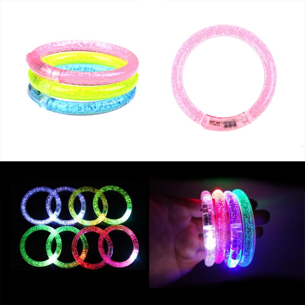 3 Teile/los bunte wechsel LED Armbinde leuchten Armbinde blinken Acryl glühend Armbinde spielzeug Party dekoration lieferungen