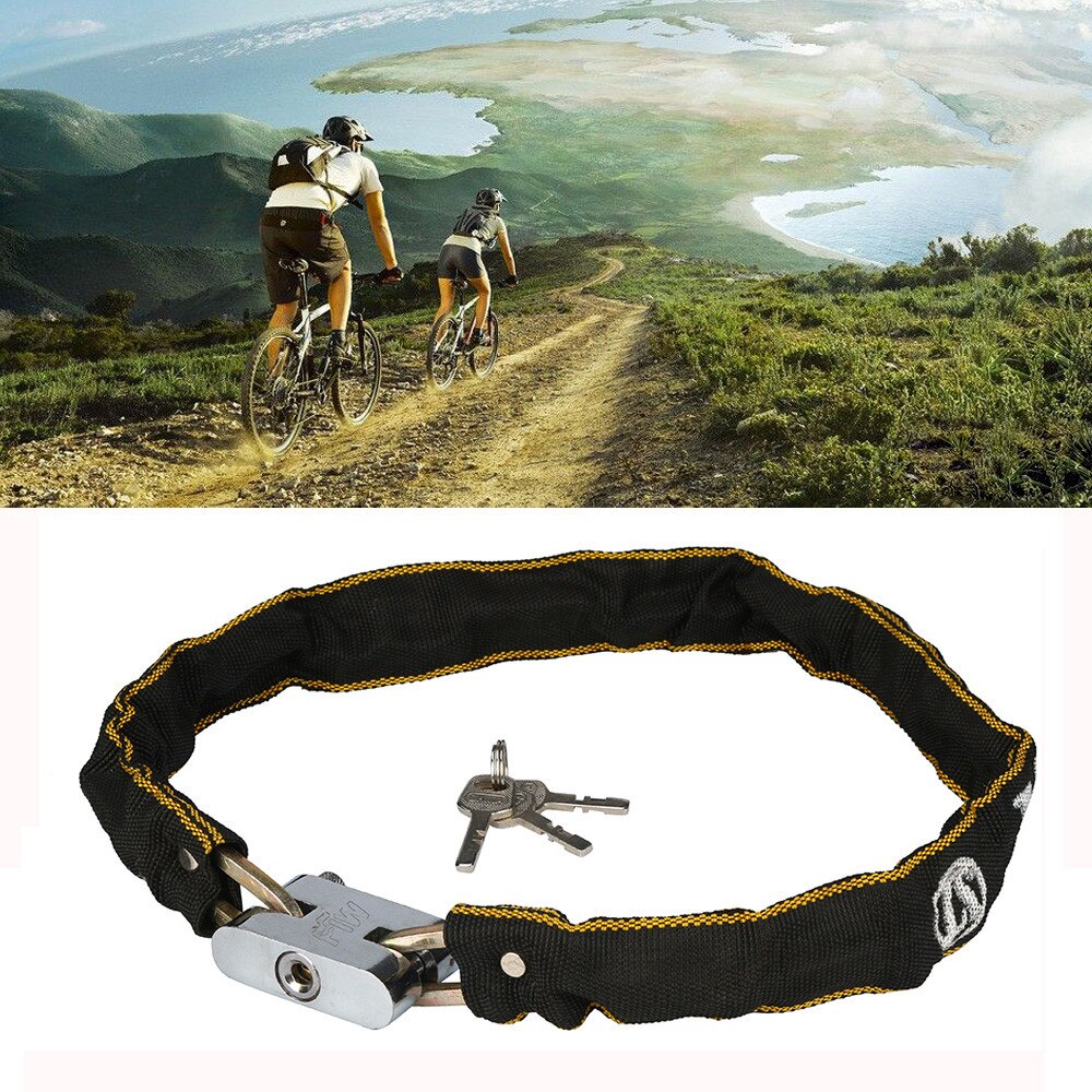 Bike Lock Heavy Duty Motorbike Motorcycle Scooter Bike Motor Bicycle Chain Pad Lock I400926