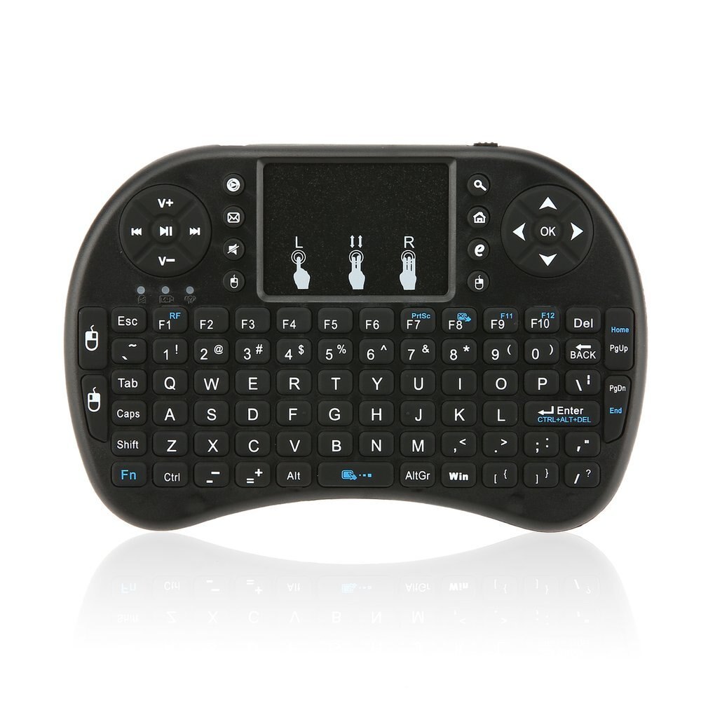 2.4Ghz Draadloze Toetsenbord Voor Android Tv Box Pc Laptop 92 Sleutels Dpi Verstelbare Draadloze Toetsenbord Backlight Met Touchpad Muis: Default Title