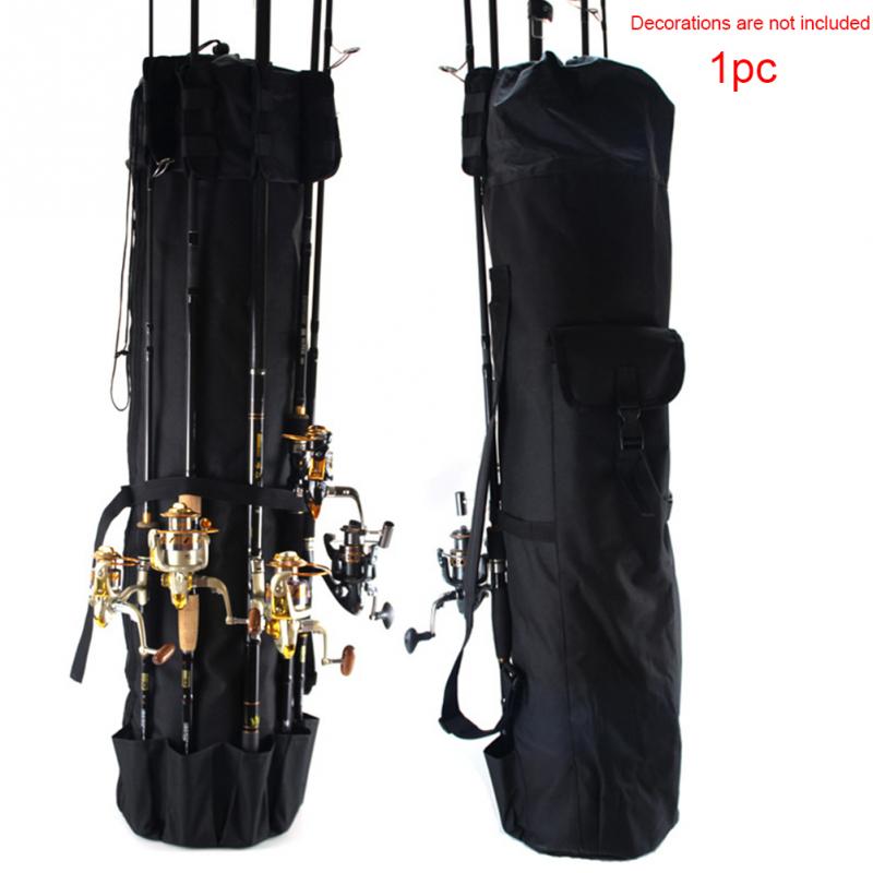 Waterproof Fishing Rod Bag Cylindrical Shape Nylon Fishing Bags Portable Large Capacity Multi Use Tackle Tools Storage Case Bag