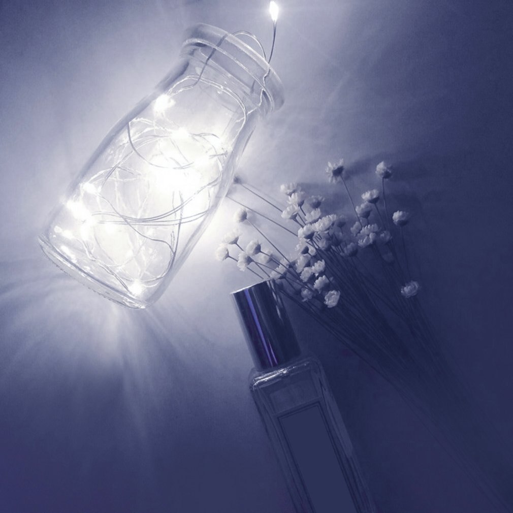 Batterijgevoede 3 meter lange lichtslinger met 30 leds, kerstversiering voor bruiloften, feestdecoraties, koperdraad lichtslinger: Wit