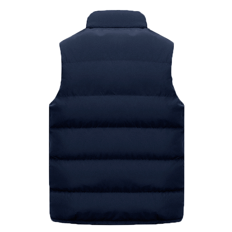 FGKKS 2023 invierno hombres chaleco Parkas algodón Casual sin mangas soporte ropa gruesa Color sólido chaleco chaqueta masculina