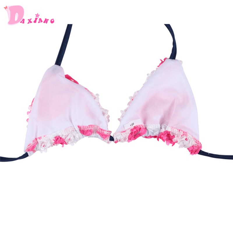 2pcs/set Flower Bikini Summer Swimsuit Bathing Suit Girls Beachwear Outing Wear Sakura Pink Bikini