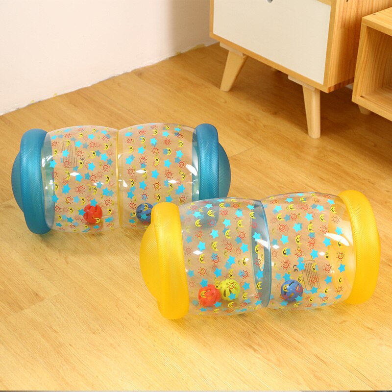 Kruipen Leren Roller Met Bells Peuter Staande Vroege Educatief Speelgoed Lnflatable Speelgoed Zuigelingen Roller Pvc Baby Fidget Speelgoed