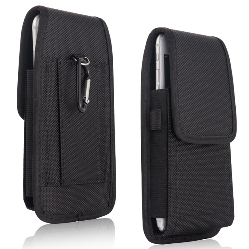 Taille Holster Case Voor Huawei P20 Lite Case Cover Nylon Sleeve Bag Karabijnhaak Riem Clip Pouch Voor Huawei P20 Pro p20