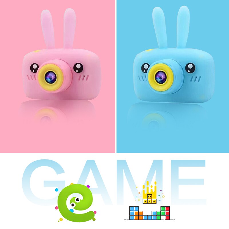 Kids Digital Camera - 1080P HD Video - Cartoon Toy Camera for Girls Boys - 2" Screen, 4-32GB Storage