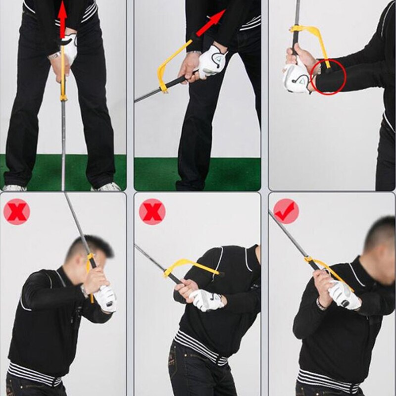 1 unidad Guía de práctica, entrenador de Swing de Golf, alineación para principiantes, palos de Golf, gesto correcto, herramientas de ayuda para entrenamiento de muñeca, accesorios de Golf
