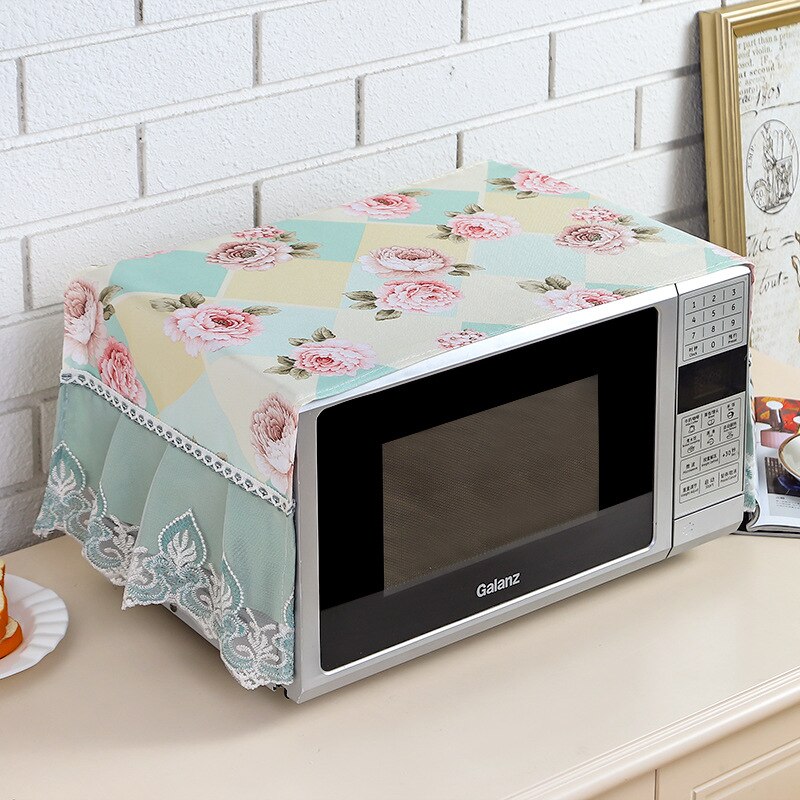 Moderne Neue Haushalts Tischdecke Ofen Tuch Abdeckung Handtuch Mikrowelle Staub Abdeckung Lagerung Tasche Schnee Blume Mikrowelle Ofen Abdeckung: E