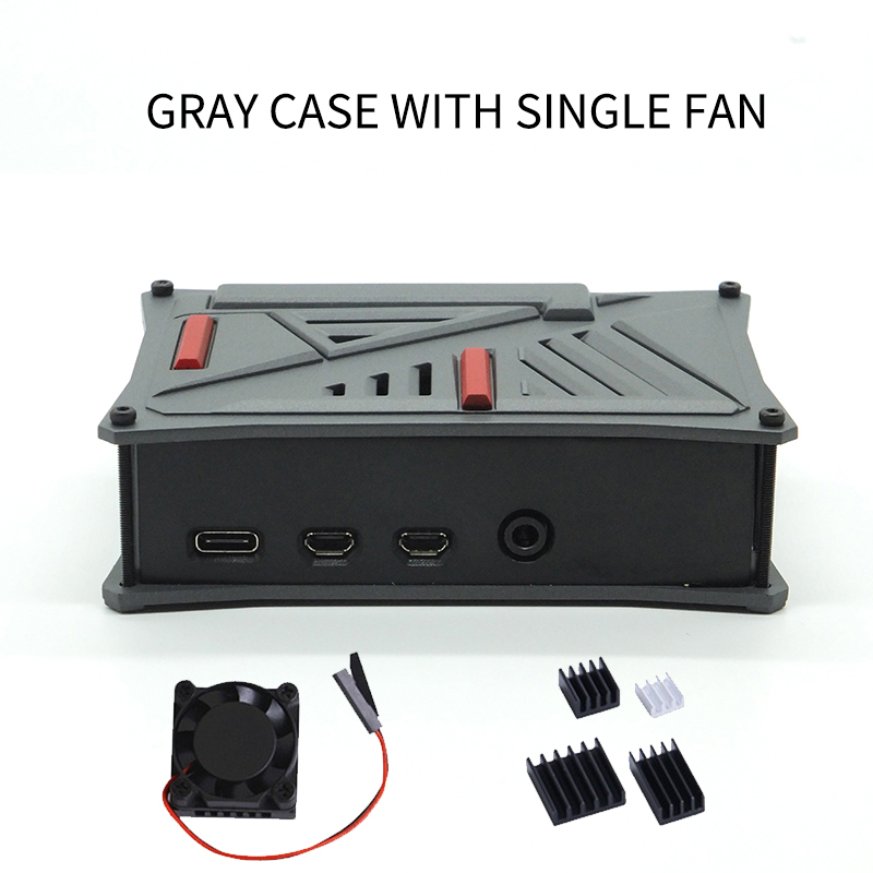 Raspberry Pi ABS Case Plastic Cover Shell Single Dual Cooling Fan Gray Silver For Raspberry Pi 4 B Model Raspberri Pi Cases: item 2