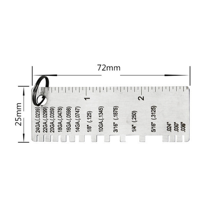 Metal Sheet Thickness Gauge,Dual-Sided Round Metal Sheet Gauge-Wire Gauge Measurement Tool,Welding Gauge Thickness Gauge