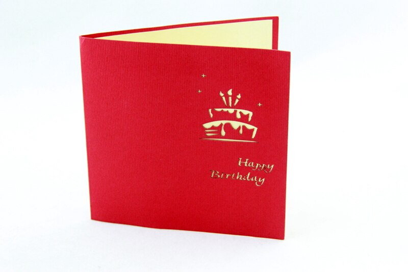 Flower birthday cake /3D pop up greeting card/ handmade birthday