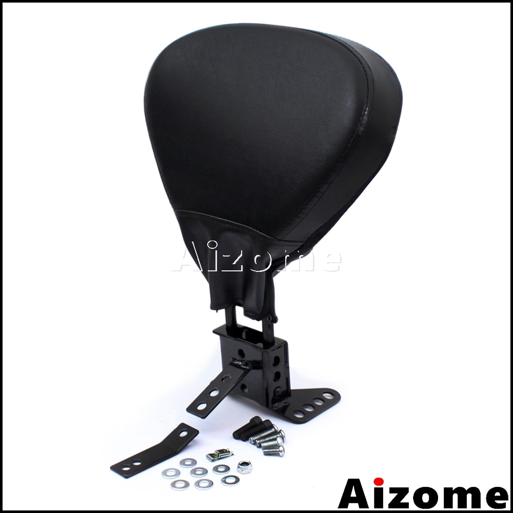 Black Motorcycle Adjustable Driver Rider Backrest For Harley Touring 1988 Street Glide Road King Electra Glide Road Glide