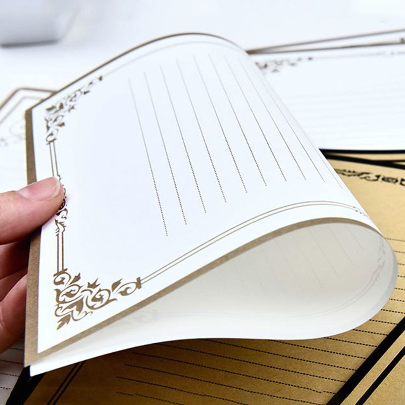 32 unidades/pacote retro carta de escrita papelaria romântico criativo estilo chinês rendas papel timbrado nota