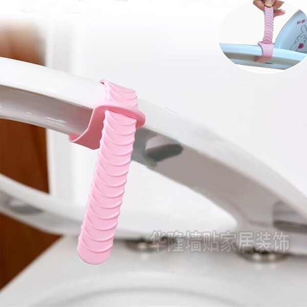 Silicone toilet cover lock type large size toilet flip cover handle anti-dirty hand toilet handle: 1