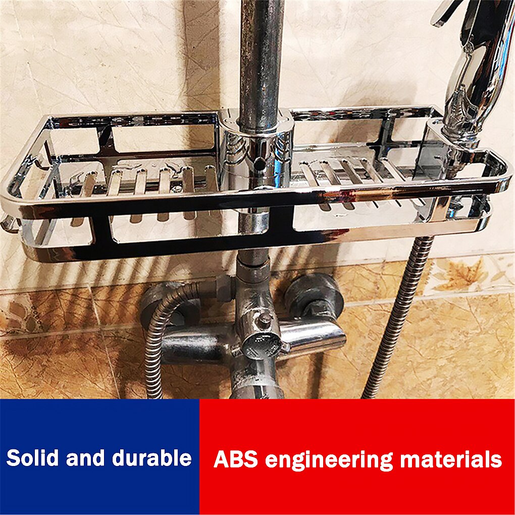 RecabLeght Detachable Bathroom Shower Shelf Rectangle Storage Holder ABS Plastic Bathroom Accessories Organizer Tray For Shampoo