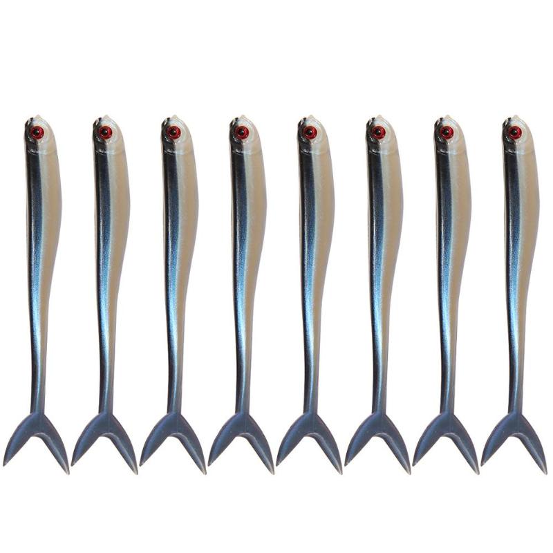 8pcs/lot Fishing Lures Soft Fish Fork Tail Fishing Lures Artificial 1.7g 8cm Bionic Baits multicolor Fishing: 4
