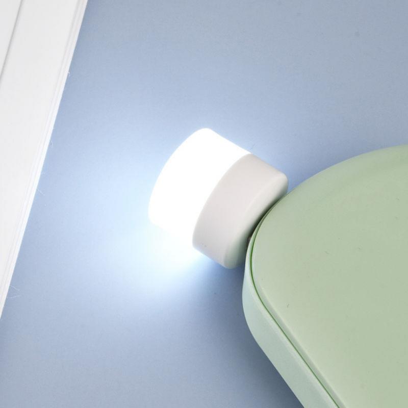 Big USB Plug Lamp Portable LED Light Mini Night Light Small Round Light Computer Power Bank Light Small Round Light: B-White Light