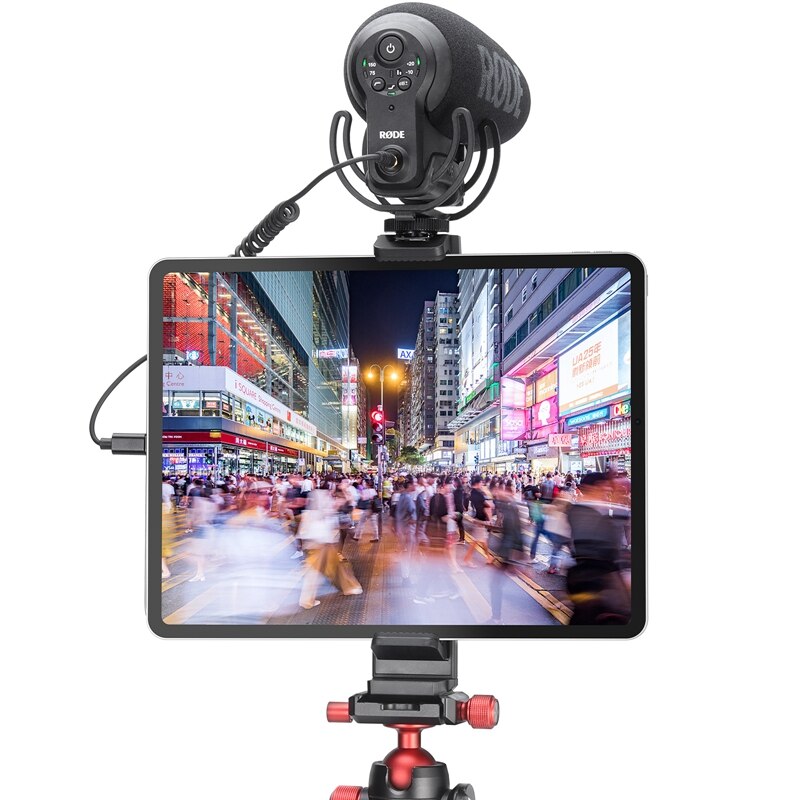 Ulanzi U-Pad II Universal Tablet Smartphone Tripod Mount for iPad Air Pro Mini with 1/4 Screw Cold Shoe for Microphone LED Light