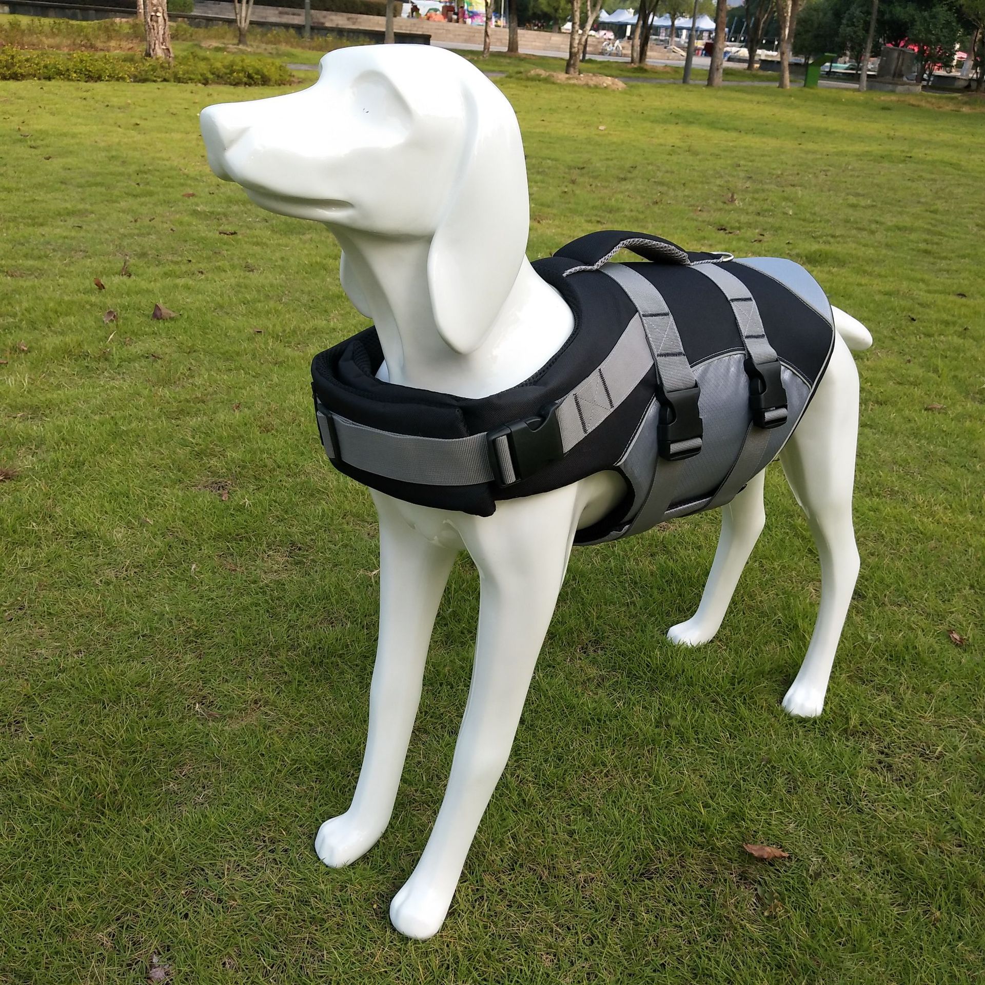Qqqpet lemmikkiliivit ison koiran pelastusliivi vaatteet labradorinnoutaja koira surffaa uimaliivit kelluva puku turva s-xl