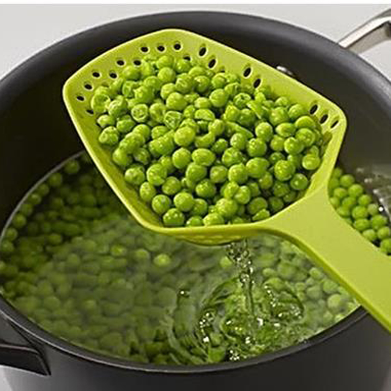 1 accesorio de cocina ORGANBOO, Gadgets, cuchara colador de nailon para escurrir verduras, cuchara para agua, Gadget, utensilios de cocina, negro