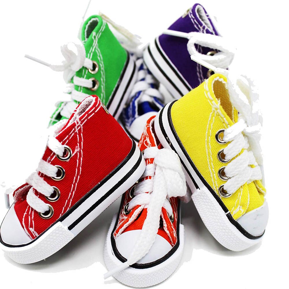 Mini zapatos de lona zapatos loro juguetes mascotas pájaro de la jaula decoración pie escalada juguete loro jaula para pájaros para mascotas zapatos loro Juguetes