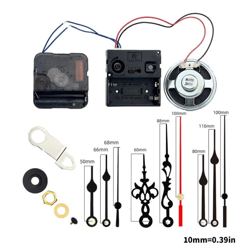 652F Quartzs Clock Movement Set Battery Operated Replacement Part for Wall Clocks Crafting Projects Repair Part J0063+026+005