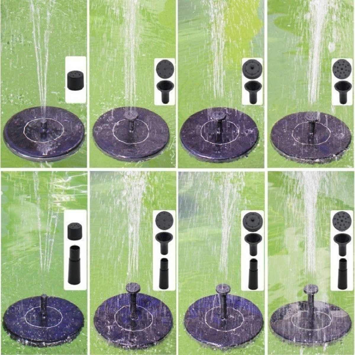 1.2W/1.4W Solar Power Water Fountain Pump Solar Fontein Bird Fountain Water Floating Fountain Pond Garden Patio Lawn Decoration