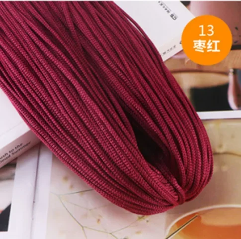 200 mt/los 3mm Farbe Nylon Schnur Faden Häkeln Hohl Linie Makramee DIY Hand-gewebte Armbinde Geflochtene Handwerk/schuhe: Grün