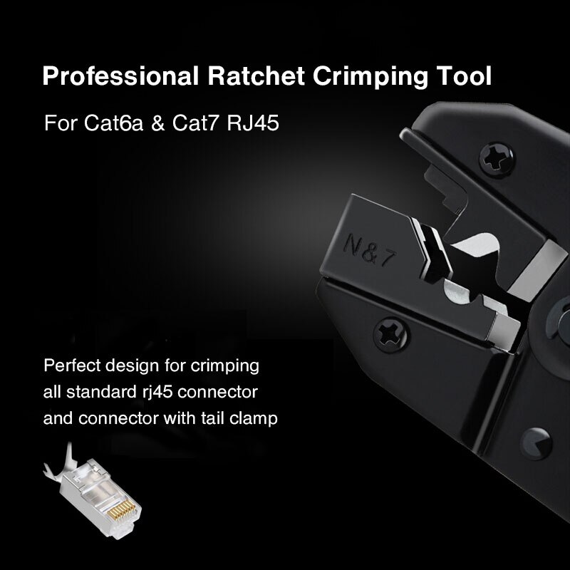 Zoerax cat 7 crimper tool crimping tang network crimper for cat 7 cat 6a stp modulære plugger med  rj45 8 p 8c kontakt