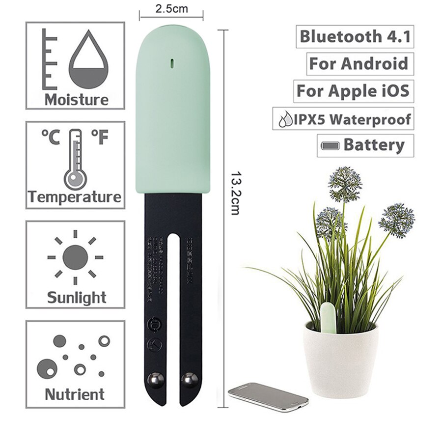 Global/CN Xiaomi MiFlora Monitor Digital Grass Flower Care Soil Water Light Smart Tester Sensor Garden Plants App Vegtrug Mihome