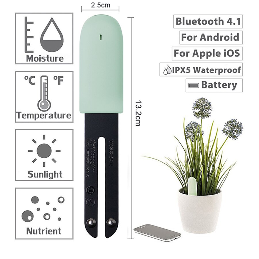 Globale/CN Xiaomi MiFlora tenere sotto controllo Digitale Erba Fiore Cura di Acqua Del Suolo di Luce Intelligente tester Del Sensore Piante Da Giardino App Vegtrug mihome