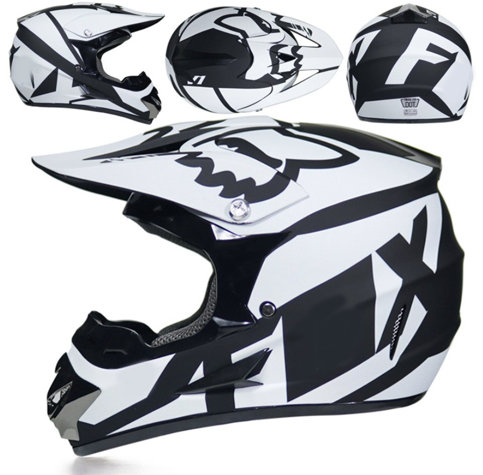 Youth Motocross Helmets, Motorcycle Racing Kart Snowmobile Helmet Casco Moto, Unisex, Suitable for All Seasons: Black