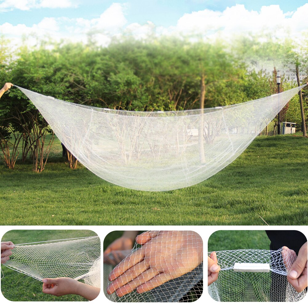 Lake Reusable Fishing Net Outdoor River Casting Accessories Tool Elastic Clamp Float Trap Lightweight Single Mesh Braided Nylon